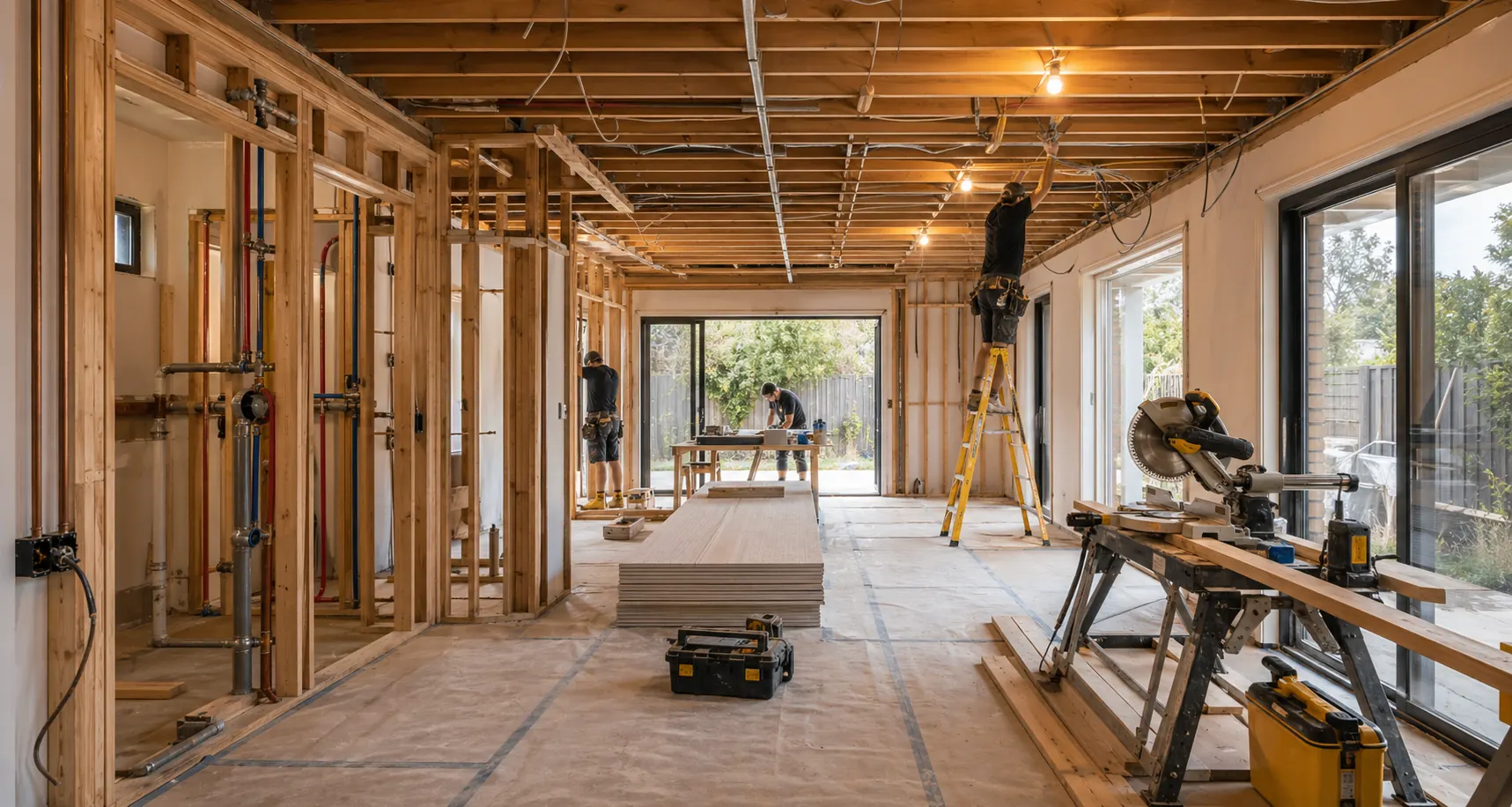 Trades coordinated during renovation work